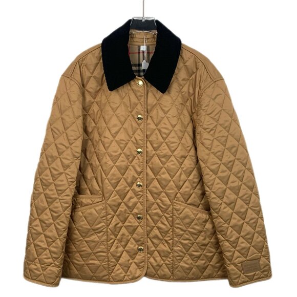 Burberry Brown Diamond Quilted Cotton Jacket